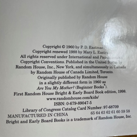 Are You My Mother by PD Eastman Bright and Early Board Book Bedtime Dr Seuss - Picture 3 of 4